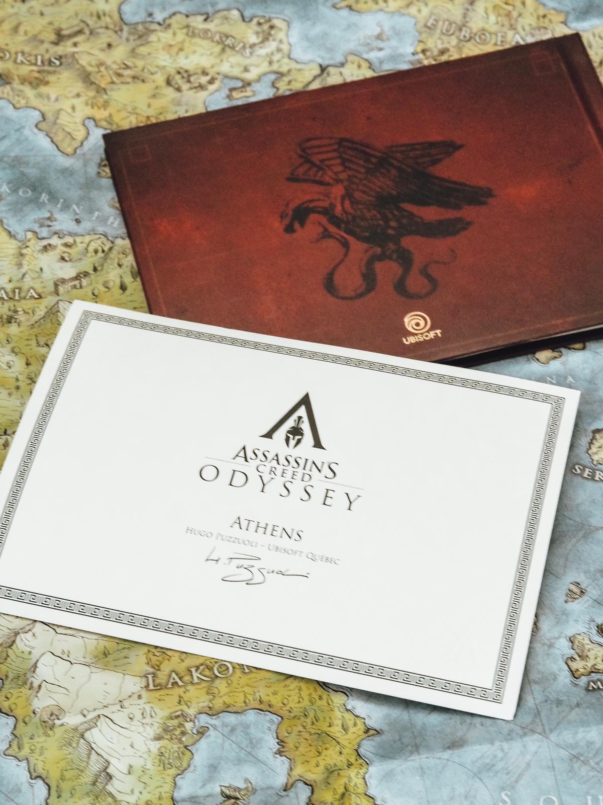 Heute gibt es ein top Unboxing der stylischen Assasins Creed Odyssey Pantheon Collectors Edition von Ubisoft Store und Ubicollectibles auf dem Gamer Blog ☆ 